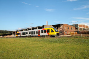 648 011 an den Didier-Werken in Mainzlar auf der Lumdatalbahn, aufgenommen am 04.09.2016.