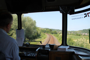 798 829 ist am 07.06.2015 kurz vor Bensheim auf der Nibelungenbahn unterwegs.