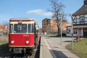 187 011 in Nordhausen-Altentor auf der Harzquerbahn, aufgenommen am 24.03.2017.