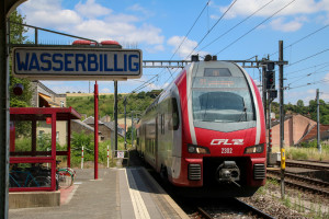 Ein Kiss der CFL im Bahnhof Wasserbillig in Luxemburg, aufgenommen am 04.07.2017.