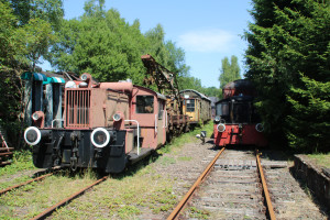322 172 und 310 881 stehen im Dampflokmuseum Hermeskeil, aufgenommen am 06.07.2017.