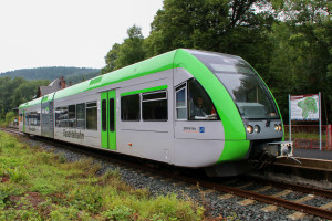 646 418 in Niederdreisbach auf der Daadetalbahn, aufgenommen am 10.08.2017.