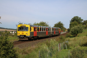 609 009 an den Gärten in Hundstadt auf der Taunusbahn, aufgenommen am 15.08.2017.