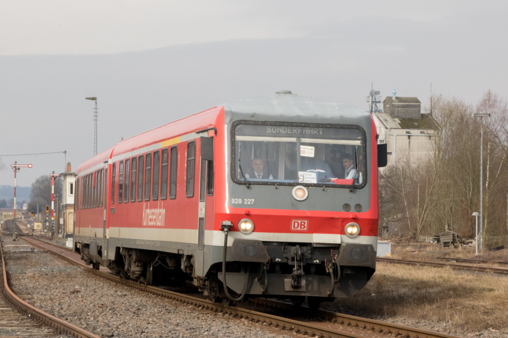 628 227 im Bahnhof Hungen, aufgenommen am 10.03.2018.