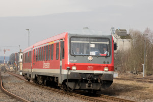 628 227 im Bahnhof Hungen, aufgenommen am 10.03.2018.