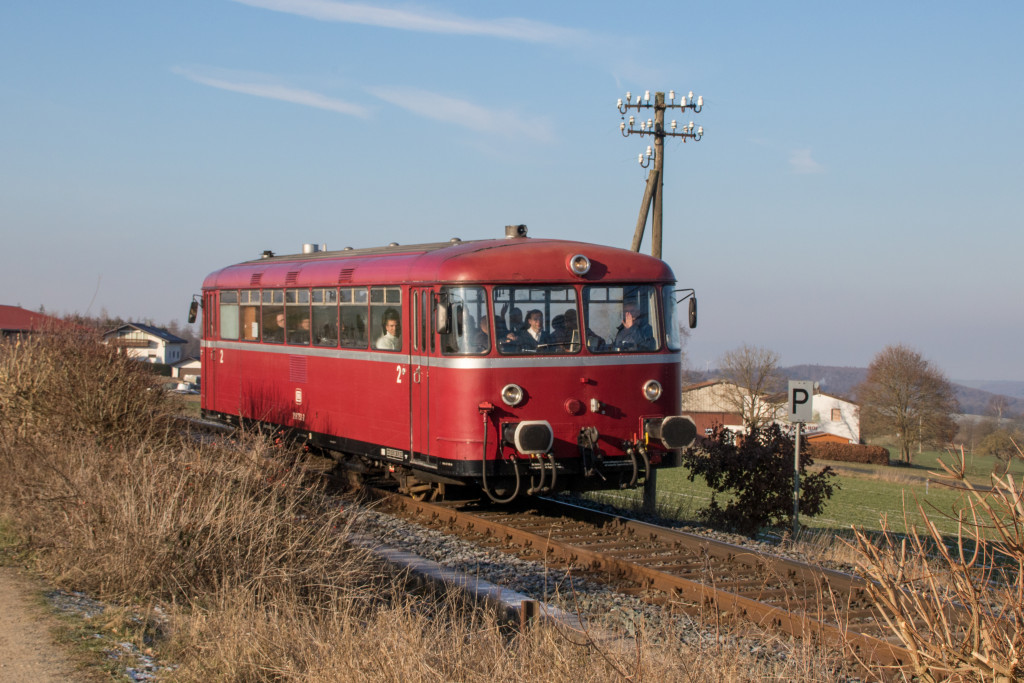 798 752 am Sonnenhof bei Hundstadt auf der Taunusbahn, aufgenommen am 20.01.2019.