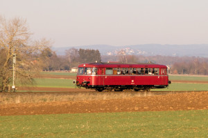 798 752 in der Nähe von Borsdorf auf der Horlofftalbahn, aufgenommen am 20.01.2019.