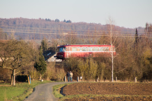 798 752 am Ortsrand von Ranstadt auf der Lahn-Kinzig-Bahn, aufgenommen am 20.01.2019.