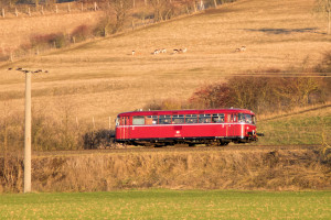 798 752 in der Nähe von Ranstadt auf der Lahn-Kinzig-Bahn, aufgenommen am 20.01.2019.