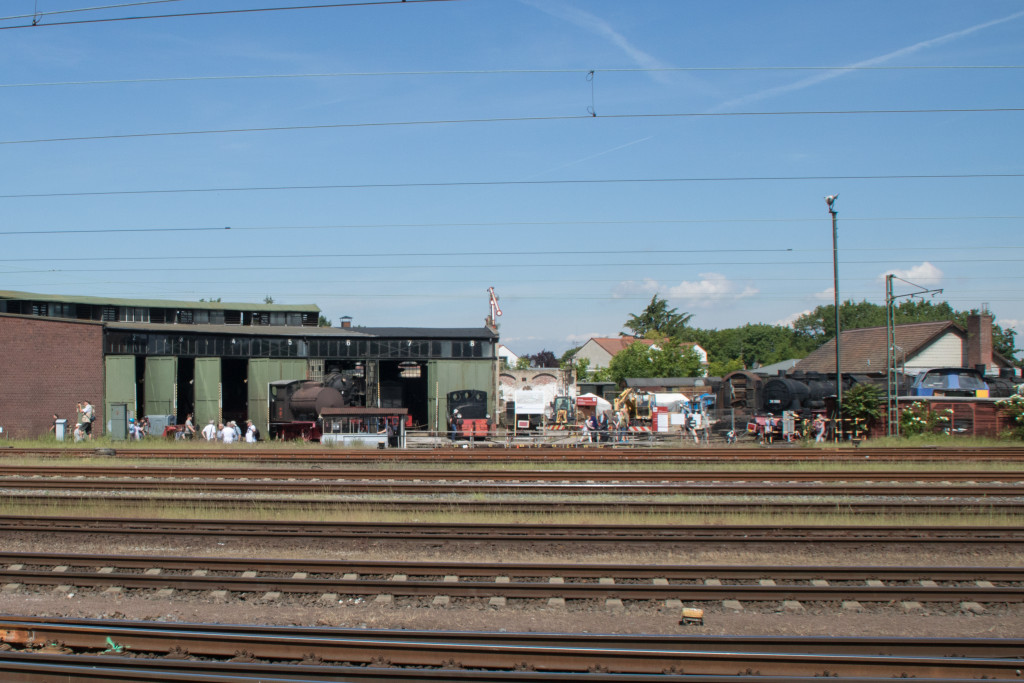 Das museale Bahnbetriebswerk in Darmstadt-Kranichstein, aufgenommen am 01.06.2019.