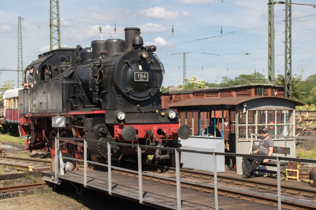 ELNA 184 auf der Drehscheibe in Darmstadt-Kranichstein, aufgenommen am 01.06.2019.