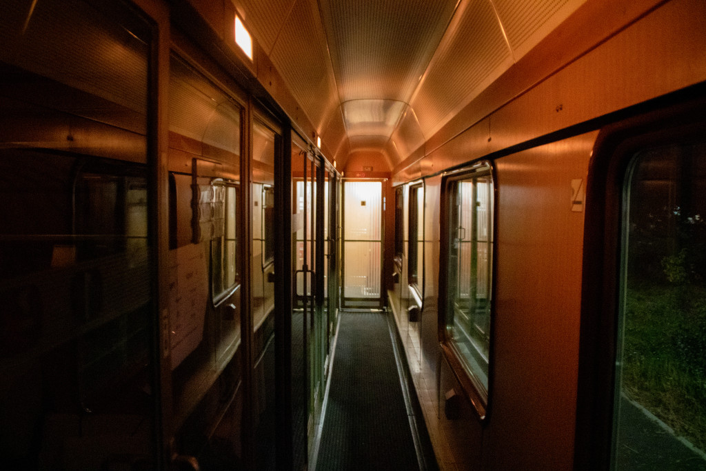 Innenaufnahme des Avmz des TEE-Sonderzuges des DB Museum.