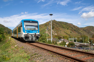 650 352 und 650 350 bei Boppard auf der Hunsrückbahn, aufgenommen am 19.07.2020.