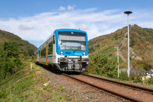 650 352 und 650 350 am Klettersteig bei Boppard auf der Hunsrückbahn, aufgenommen am 19.07.2020.