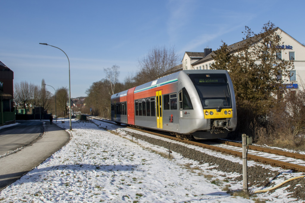 646 415 kurz vor dem Bahnhof Lich, aufgenommen am 14.02.2021.