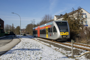 646 415 kurz vor dem Bahnhof Lich, aufgenommen am 14.02.2021.
