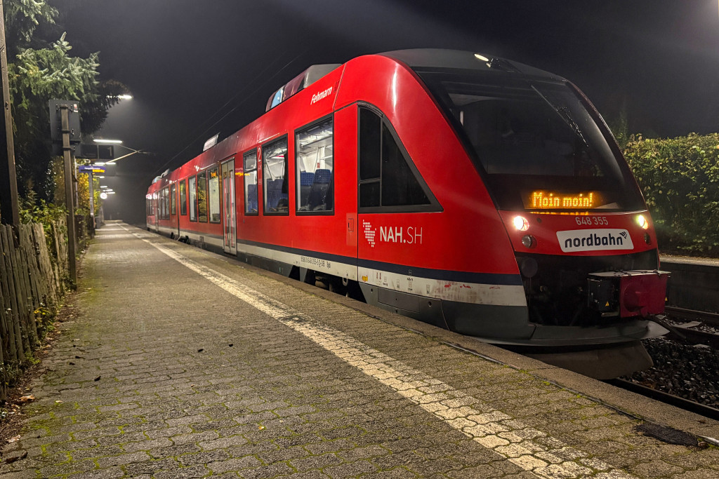 648 355 in Seulberg auf der Homburger Bahn, aufgenommen am 02.12.2024.