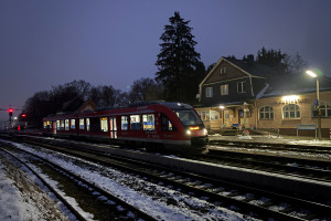 648 452 in Würgendorf auf der Hellertalbahn, aufgenommen am 16.01.2025.