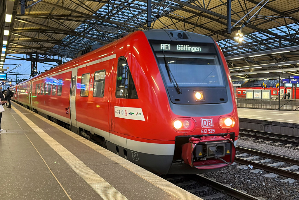 612 029 in Erfurt Hbf, aufgenommen am 14.12.2024.
