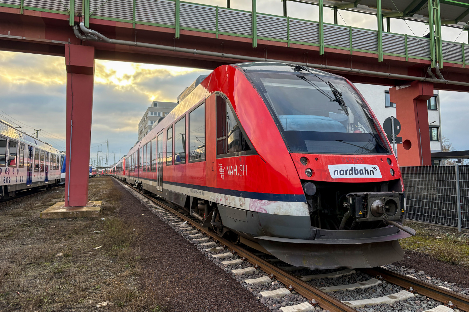648 355 vor diversen anderen 648 im Bahnhof Gießen, aufgenommen am 23.01.2025.