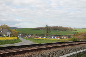628 429 und 628 419 in der Hundstädter Kurve auf der Taunusbahn, aufgenommen am 23.04.2016.