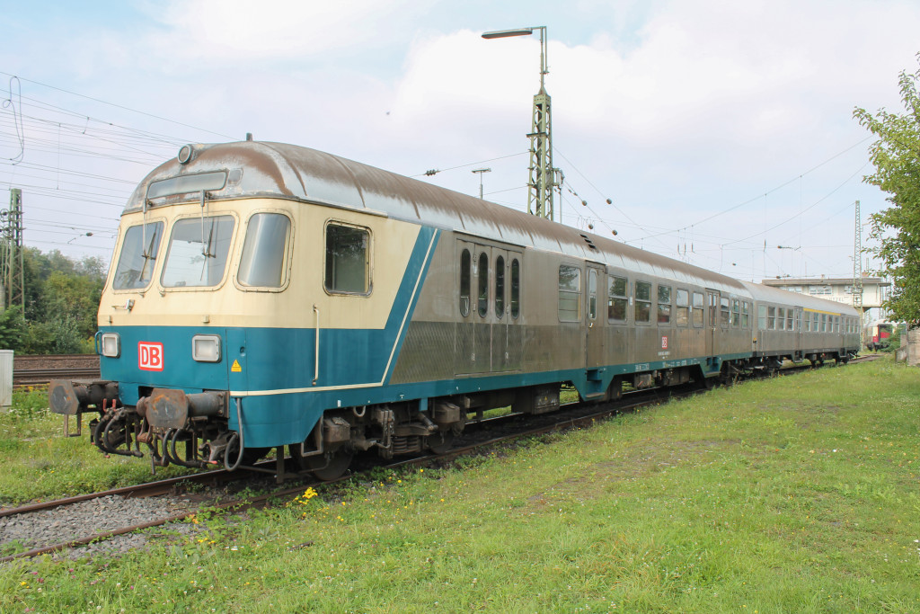 Ein Karlsruher Steuerwagen steht im DB-Museum in Koblenz-Lützel, aufgenommen am 05.09.2014.